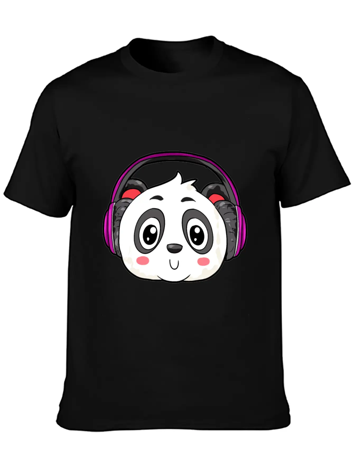 Panda With Headphones Classic Cotton Tee – Unisex Comfort For Any Season