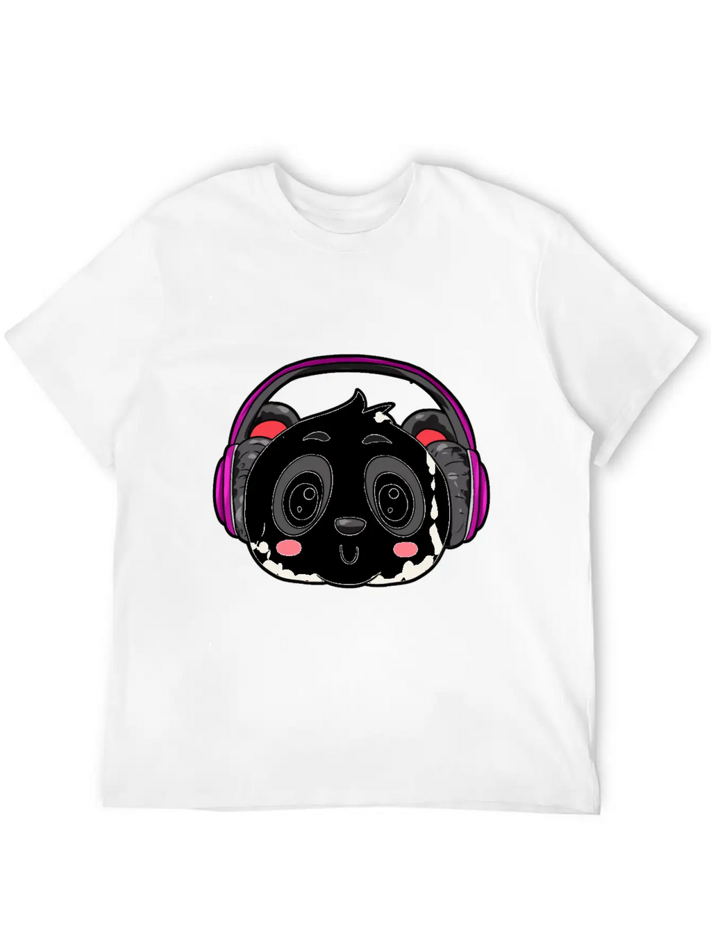 Panda With Headphones Classic Cotton Tee – Unisex Comfort For Any Season