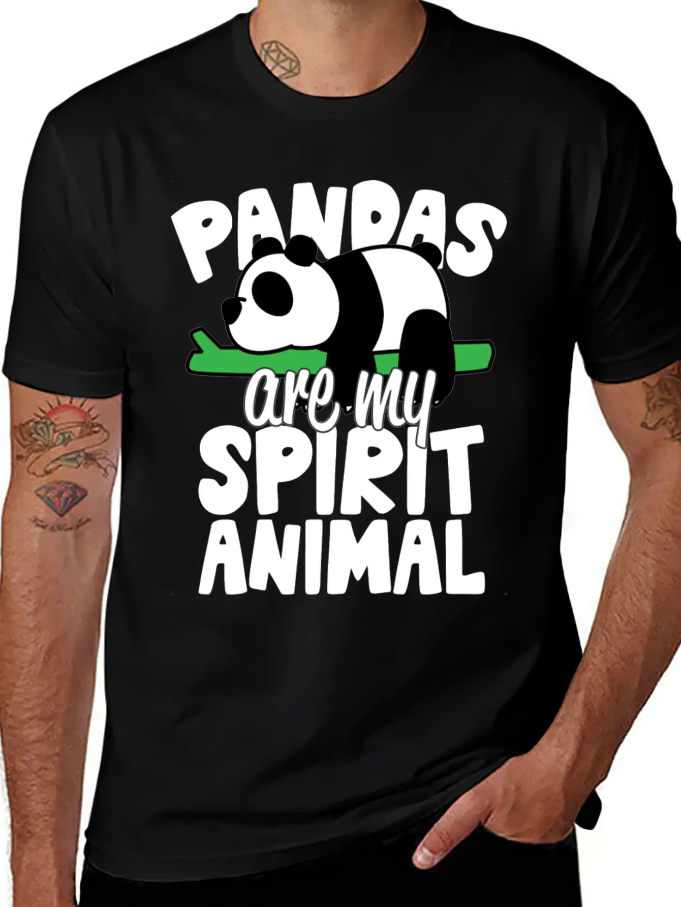 Pandas Are My Spirit Animal Basic Graphic T-Shirt – Daily Comfort In Soft Cotton
