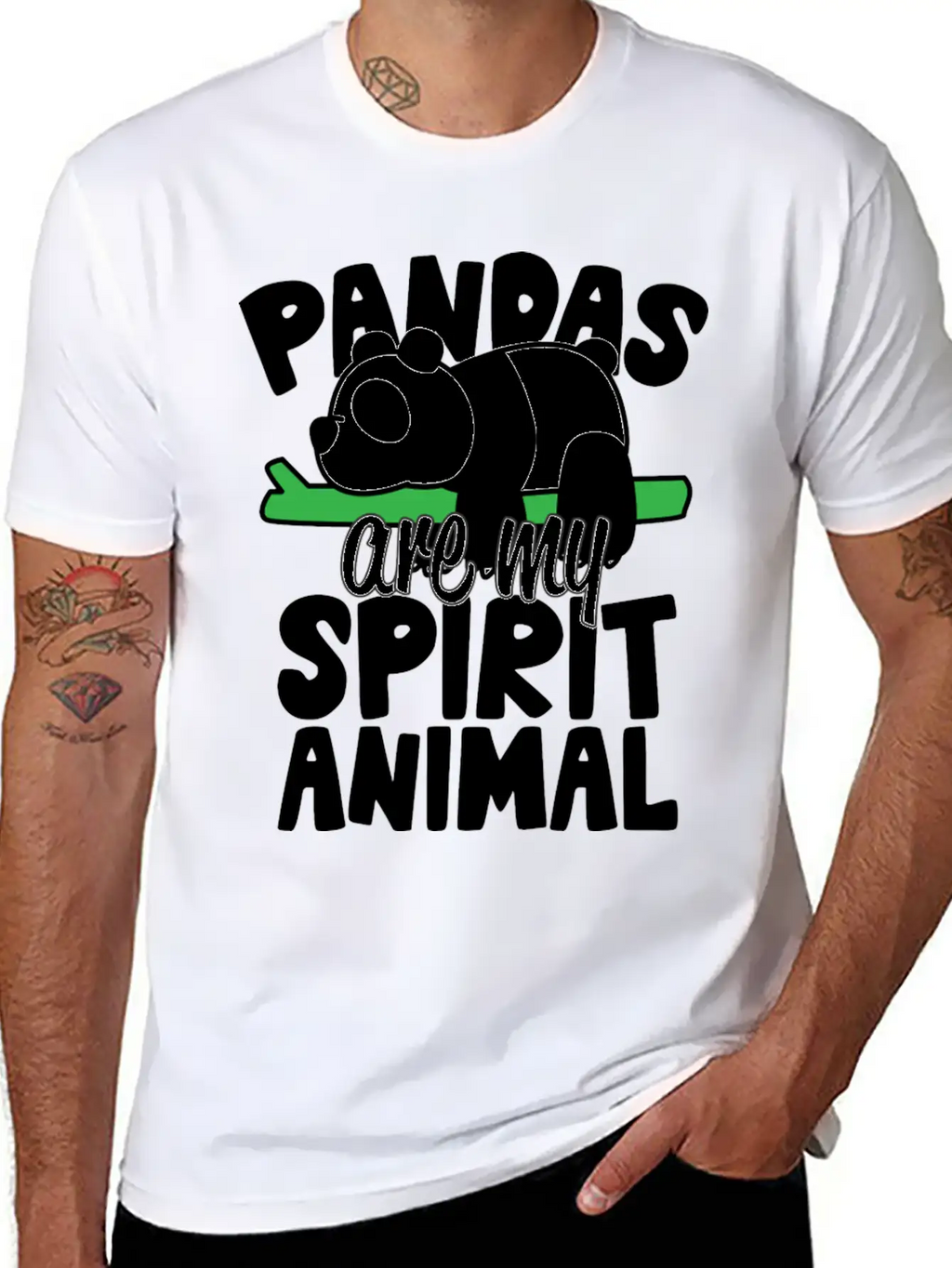 Pandas Are My Spirit Animal Basic Graphic T-Shirt – Daily Comfort In Soft Cotton