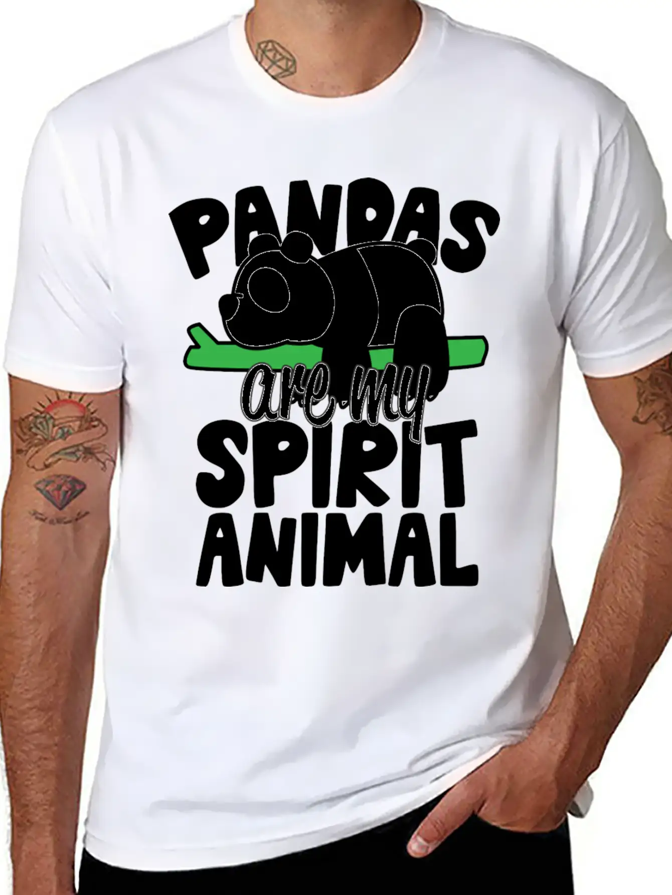 Pandas Are My Spirit Animal Basic Graphic T-Shirt – Daily Comfort In Soft Cotton