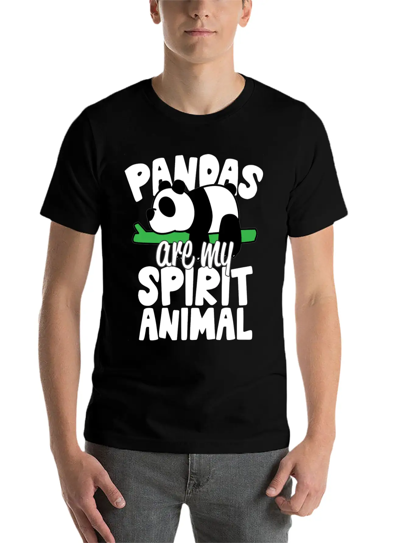 Pandas Are My Spirit Animal Basic Graphic T-Shirt – Daily Comfort In Soft Cotton