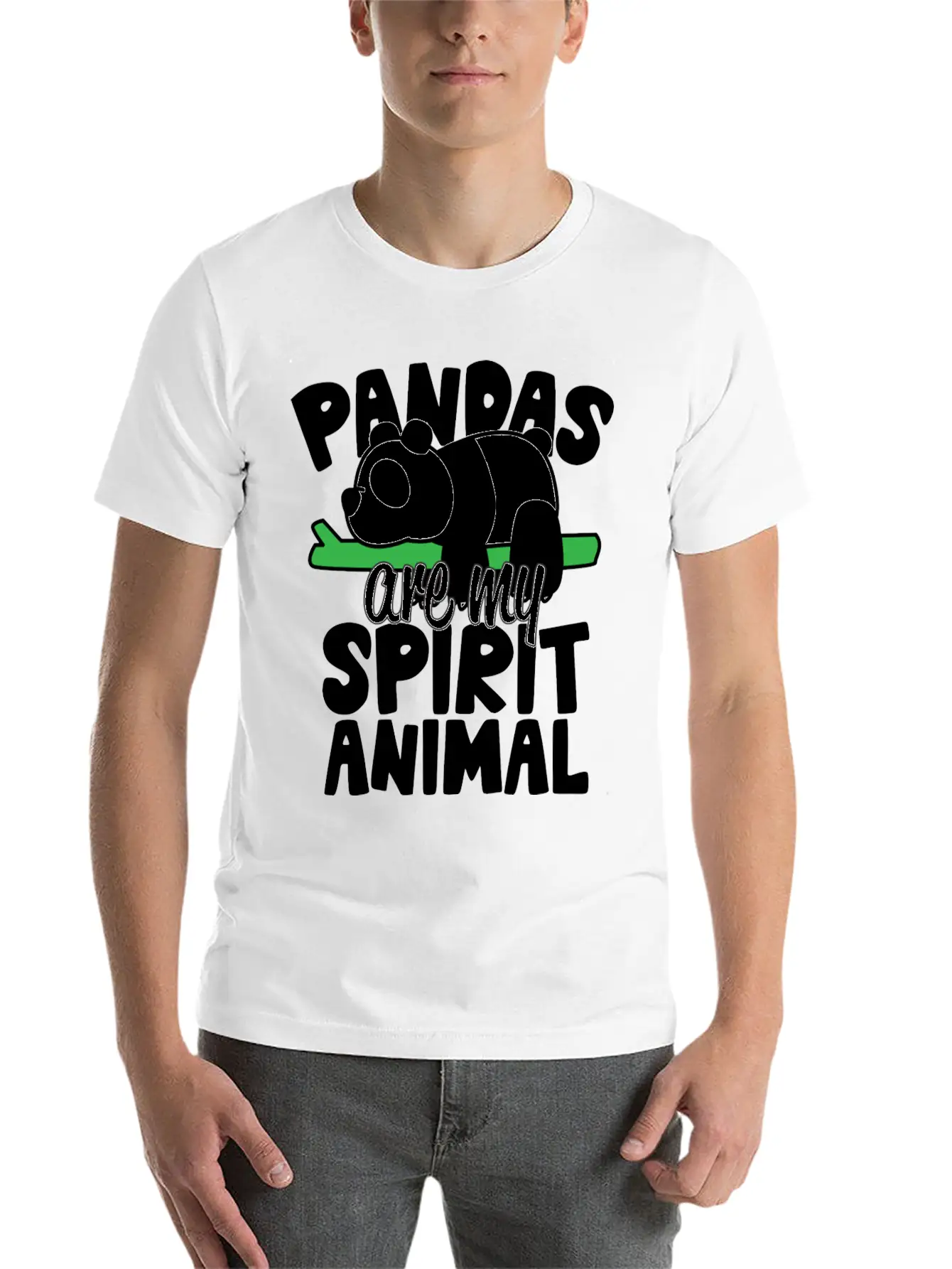 Pandas Are My Spirit Animal Basic Graphic T-Shirt – Daily Comfort In Soft Cotton