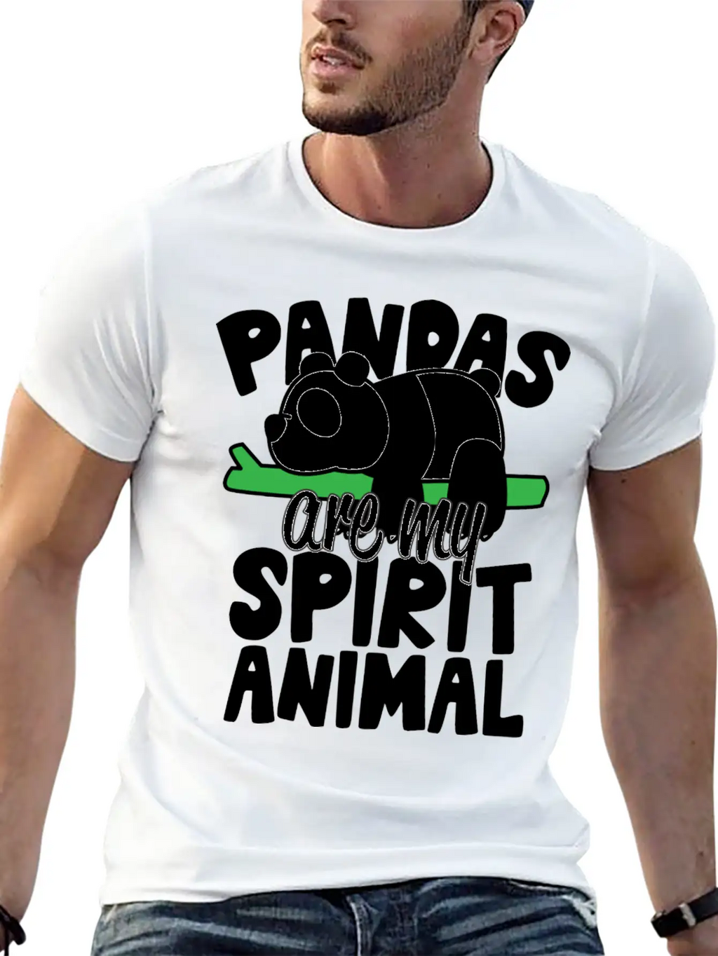 Pandas Are My Spirit Animal Basic Graphic T-Shirt – Daily Comfort In Soft Cotton