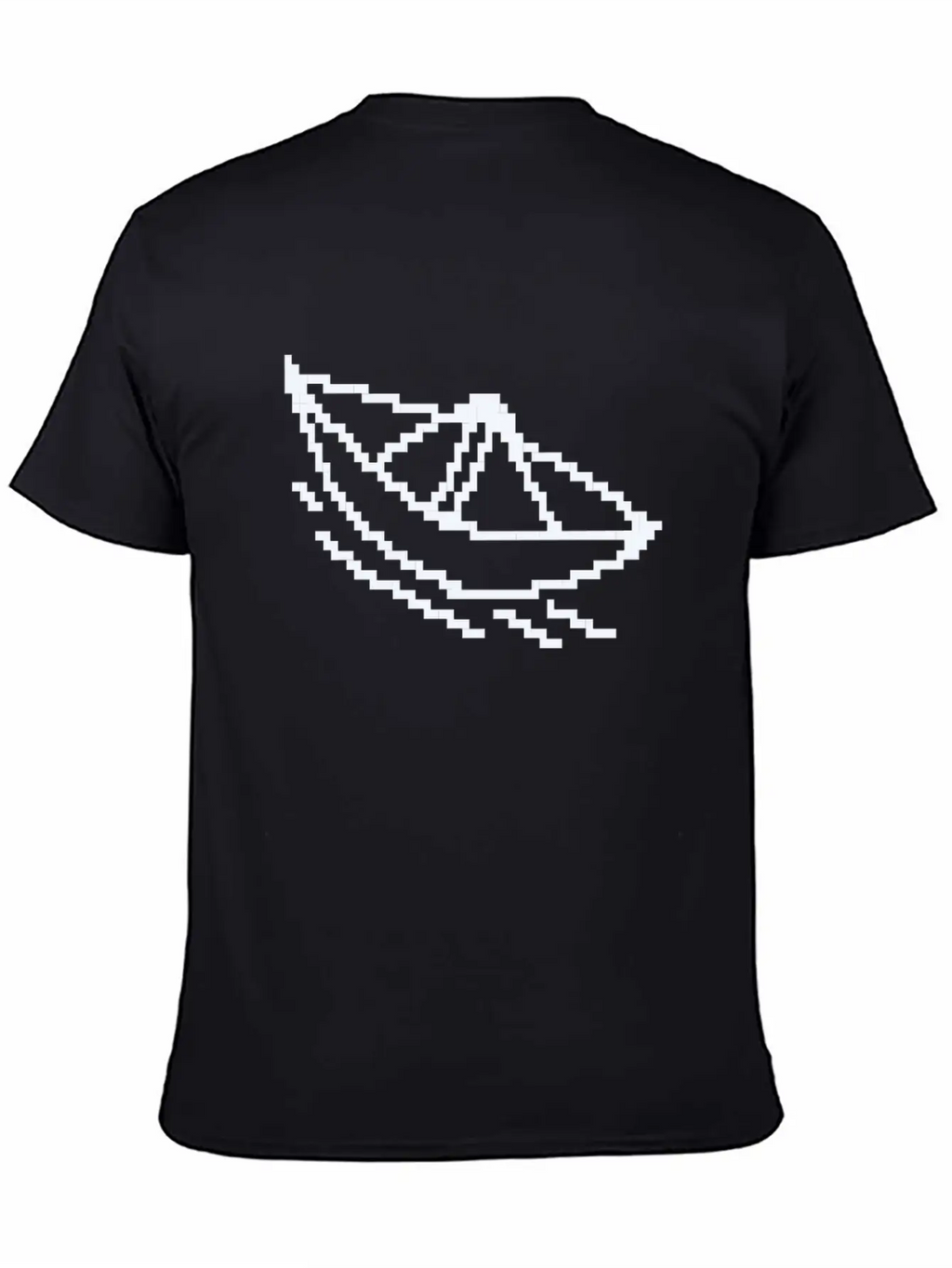 Paper Ship Pixel Art Vintage Ship Boat Lover Unisex Casual T-Shirt – Clean Design For Daily Comfort