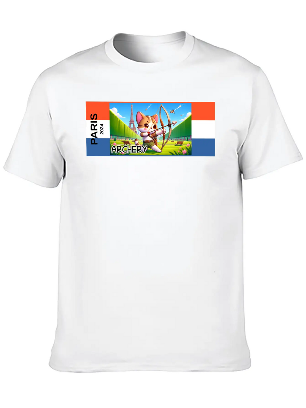 Paris - 2024 - Archery Breathable Graphic T-Shirt – Perfect For Casual Days