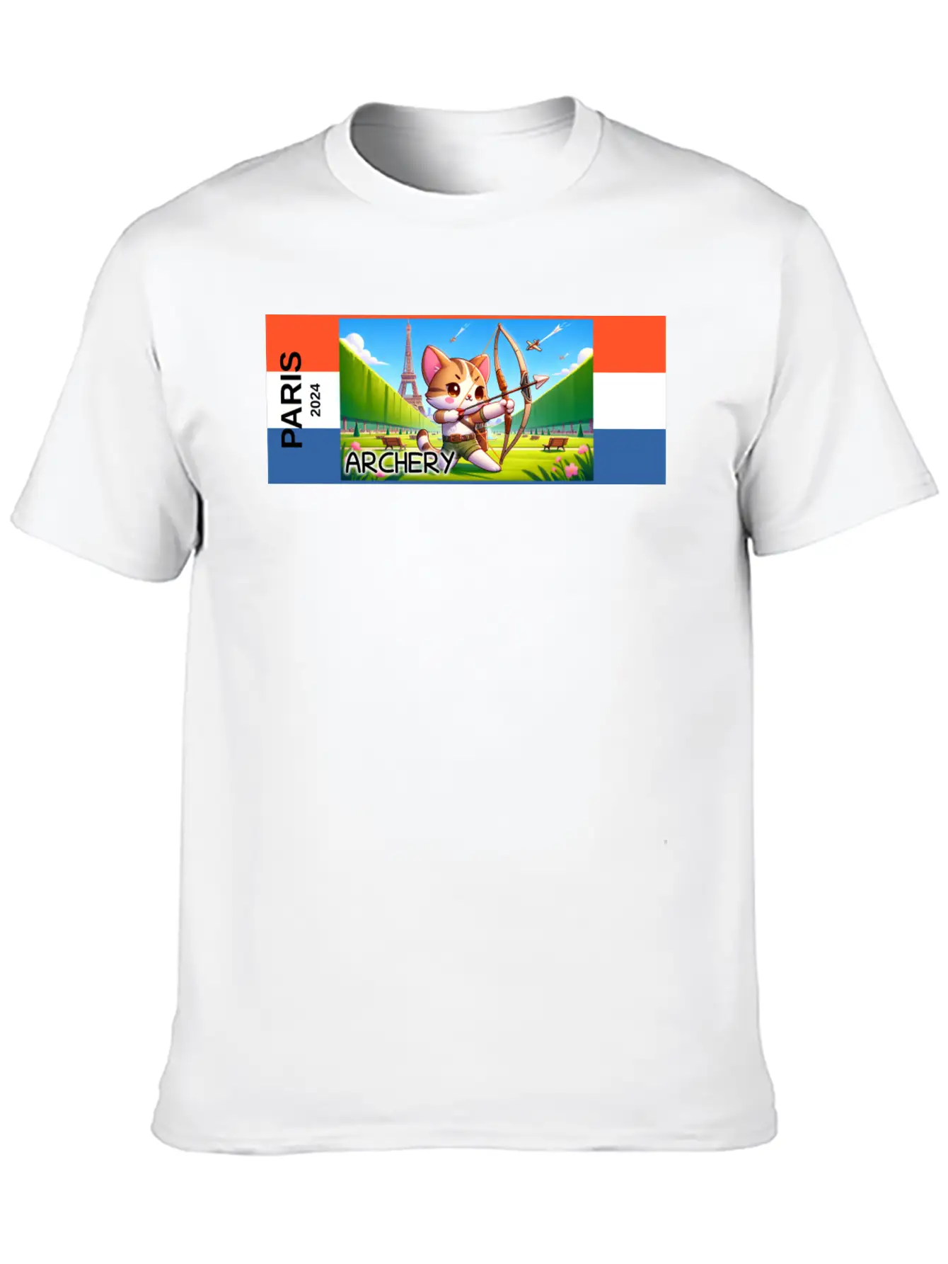 Paris - 2024 - Archery Breathable Graphic T-Shirt – Perfect For Casual Days