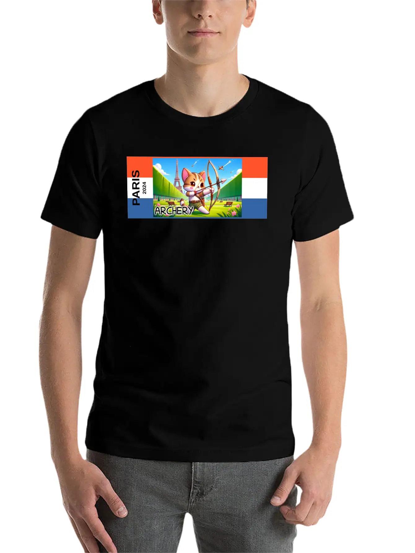 Paris - 2024 - Archery Breathable Graphic T-Shirt – Perfect For Casual Days