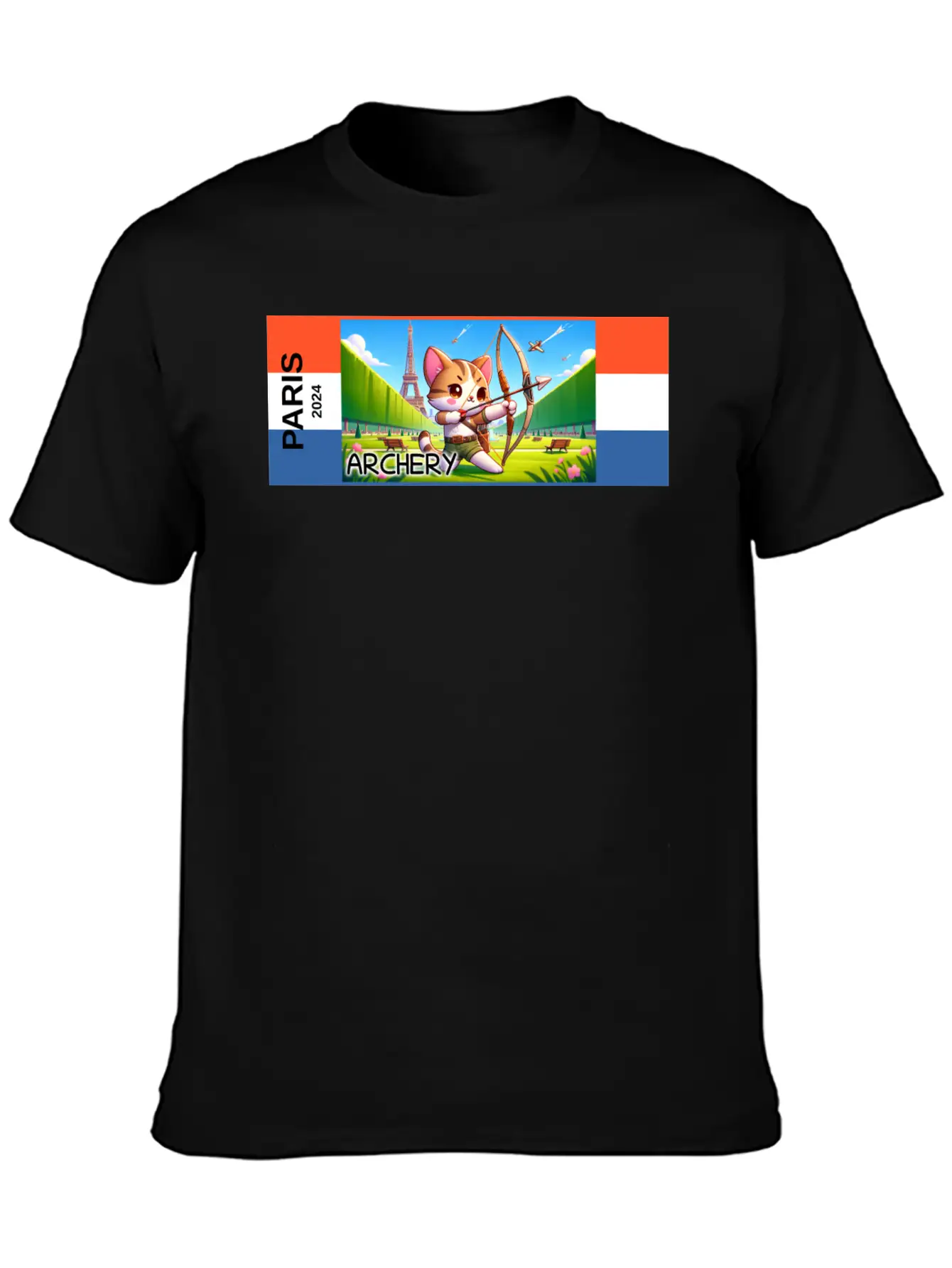 Paris - 2024 - Archery Breathable Graphic T-Shirt – Perfect For Casual Days