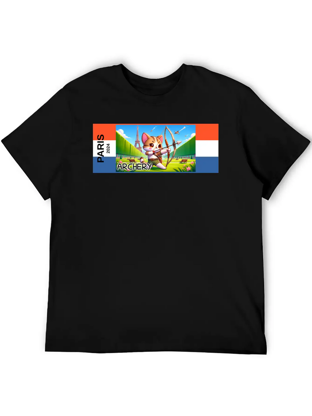 Paris - 2024 - Archery Breathable Graphic T-Shirt – Perfect For Casual Days