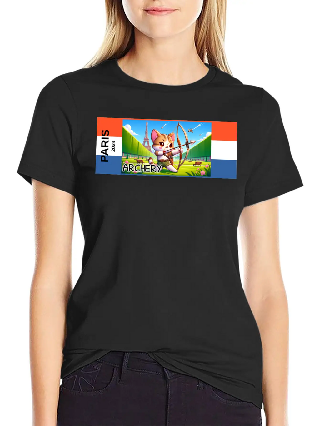 Paris - 2024 - Archery Breathable Graphic T-Shirt – Perfect For Casual Days