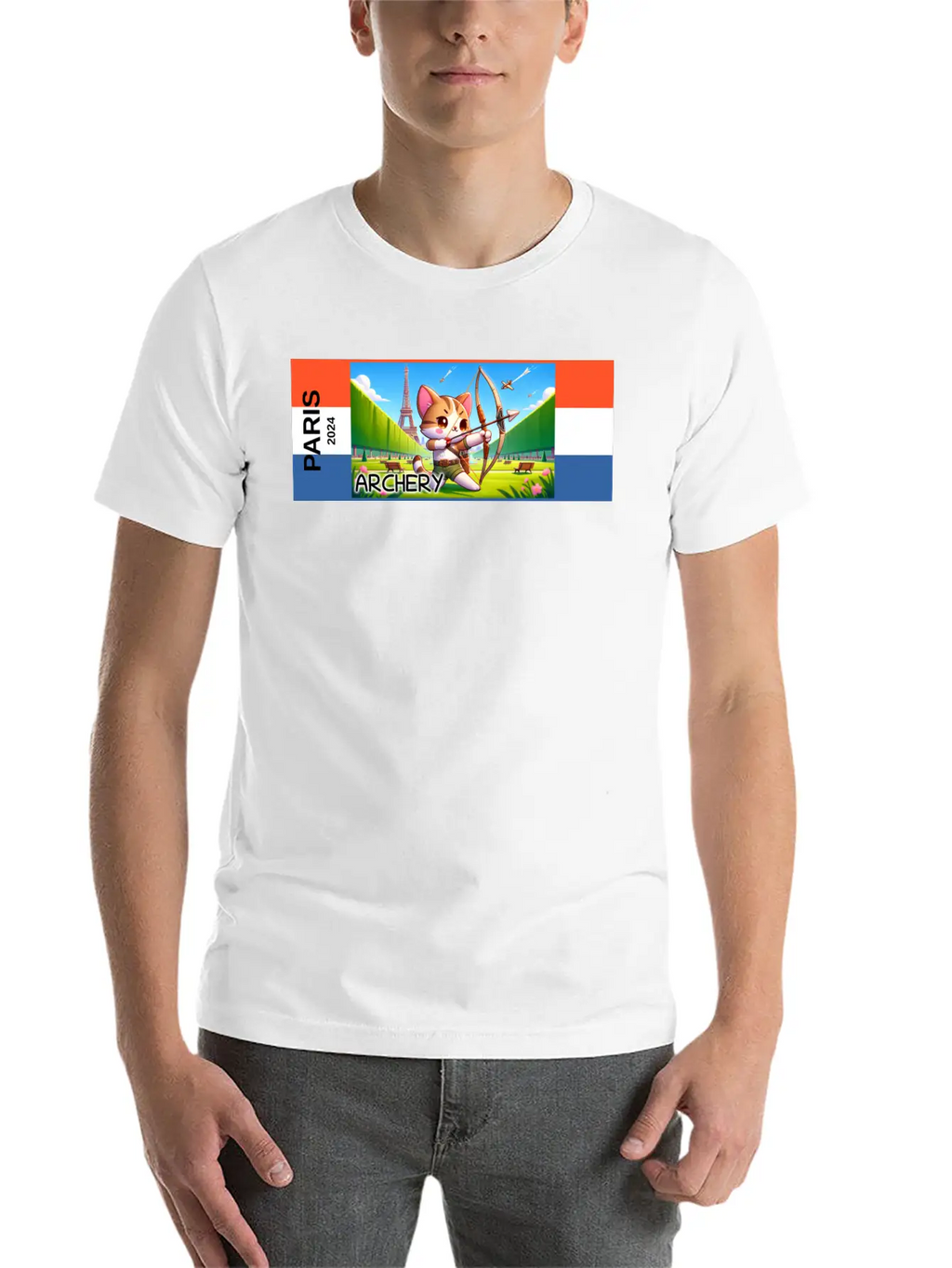 Paris - 2024 - Archery Breathable Graphic T-Shirt – Perfect For Casual Days