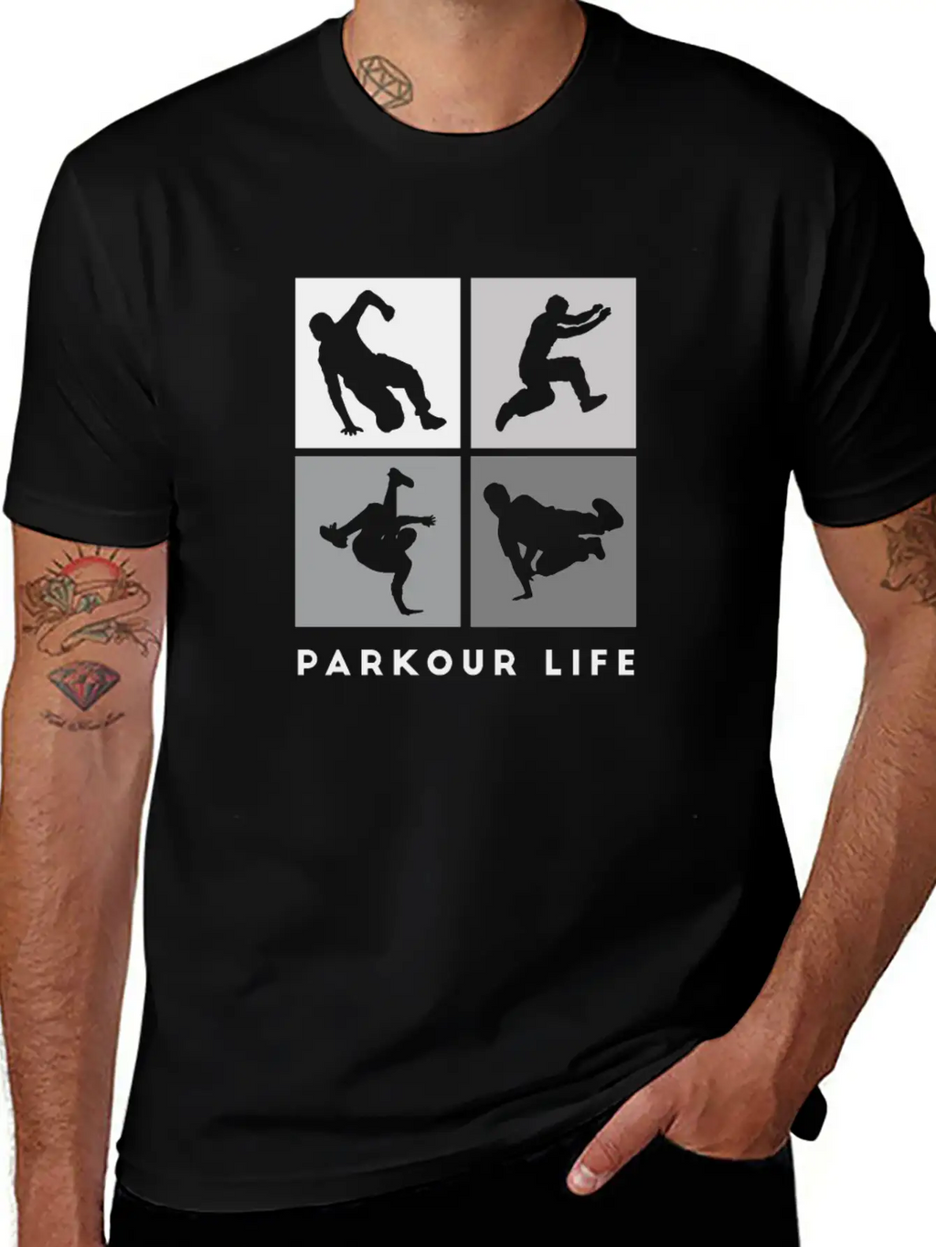 Parkour-Life Running Climber Freerunner Sports Essential Cotton Tee For Daily Outfits – Unisex Style