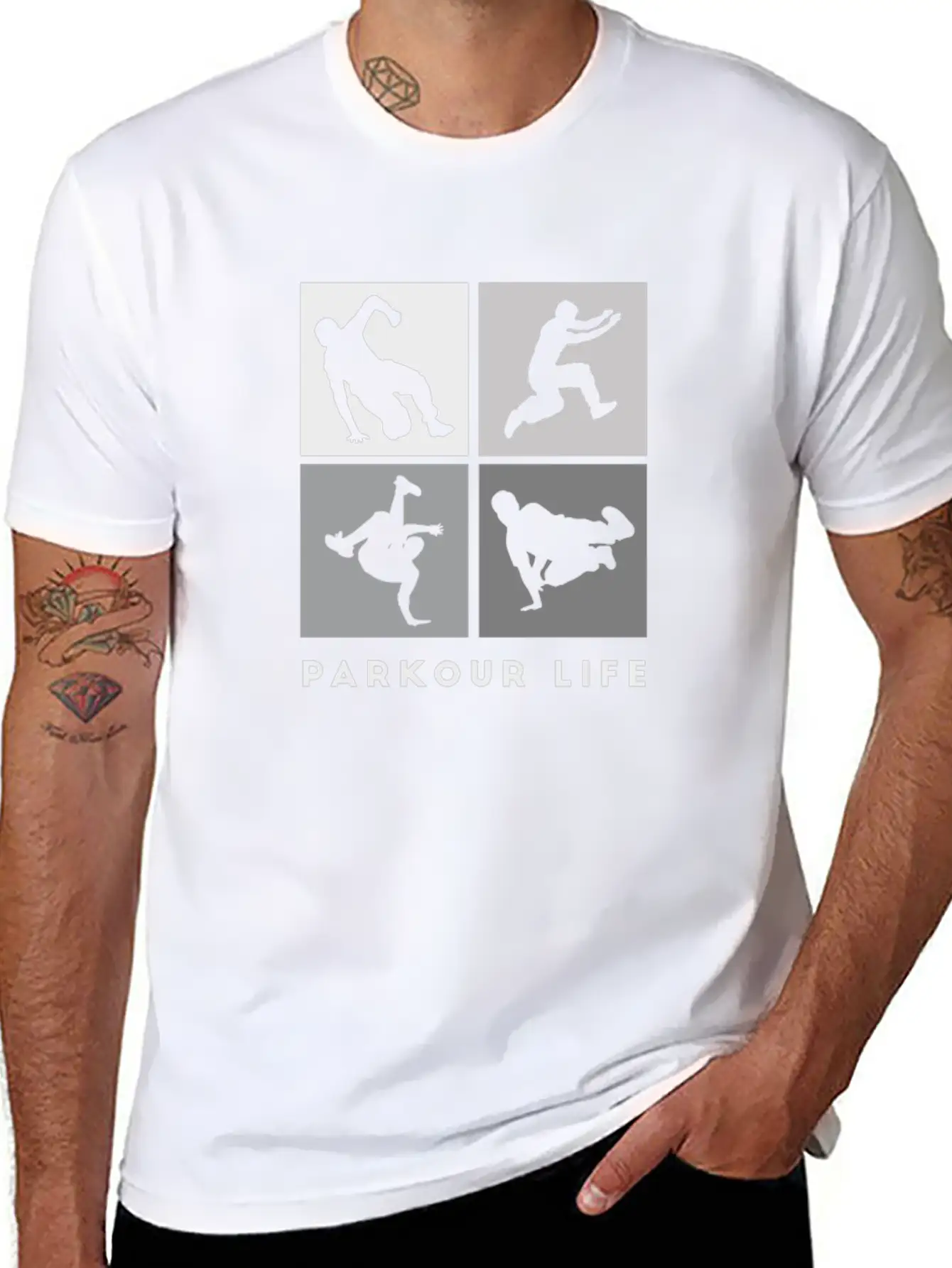 Parkour-Life Running Climber Freerunner Sports Essential Cotton Tee For Daily Outfits – Unisex Style