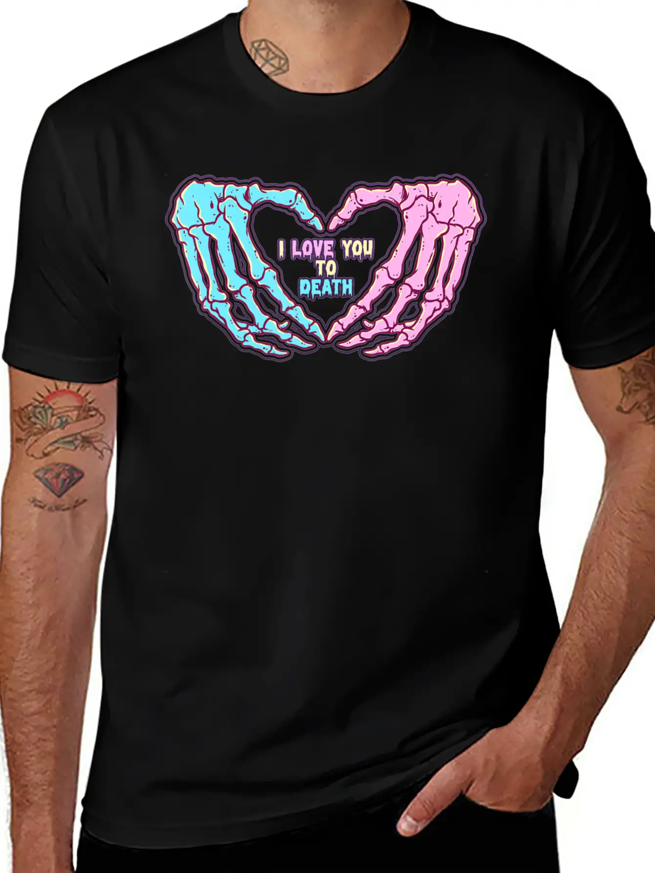Pastel Goth I Love You To Death Breathable Soft Cotton T-Shirt – Timeless Casual Look