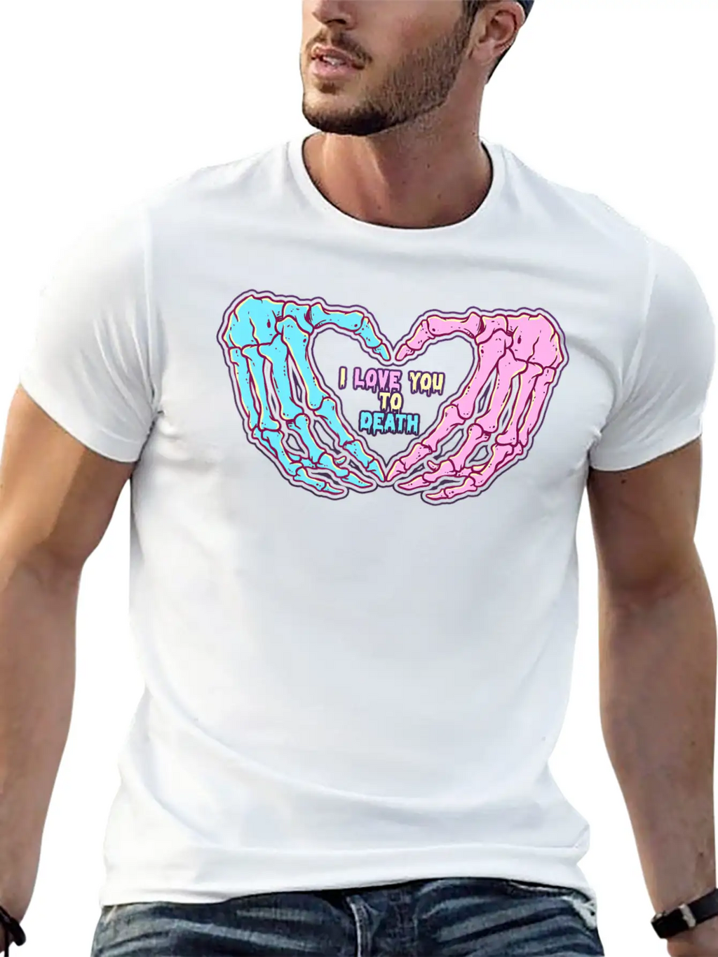 Pastel Goth I Love You To Death Breathable Soft Cotton T-Shirt – Timeless Casual Look