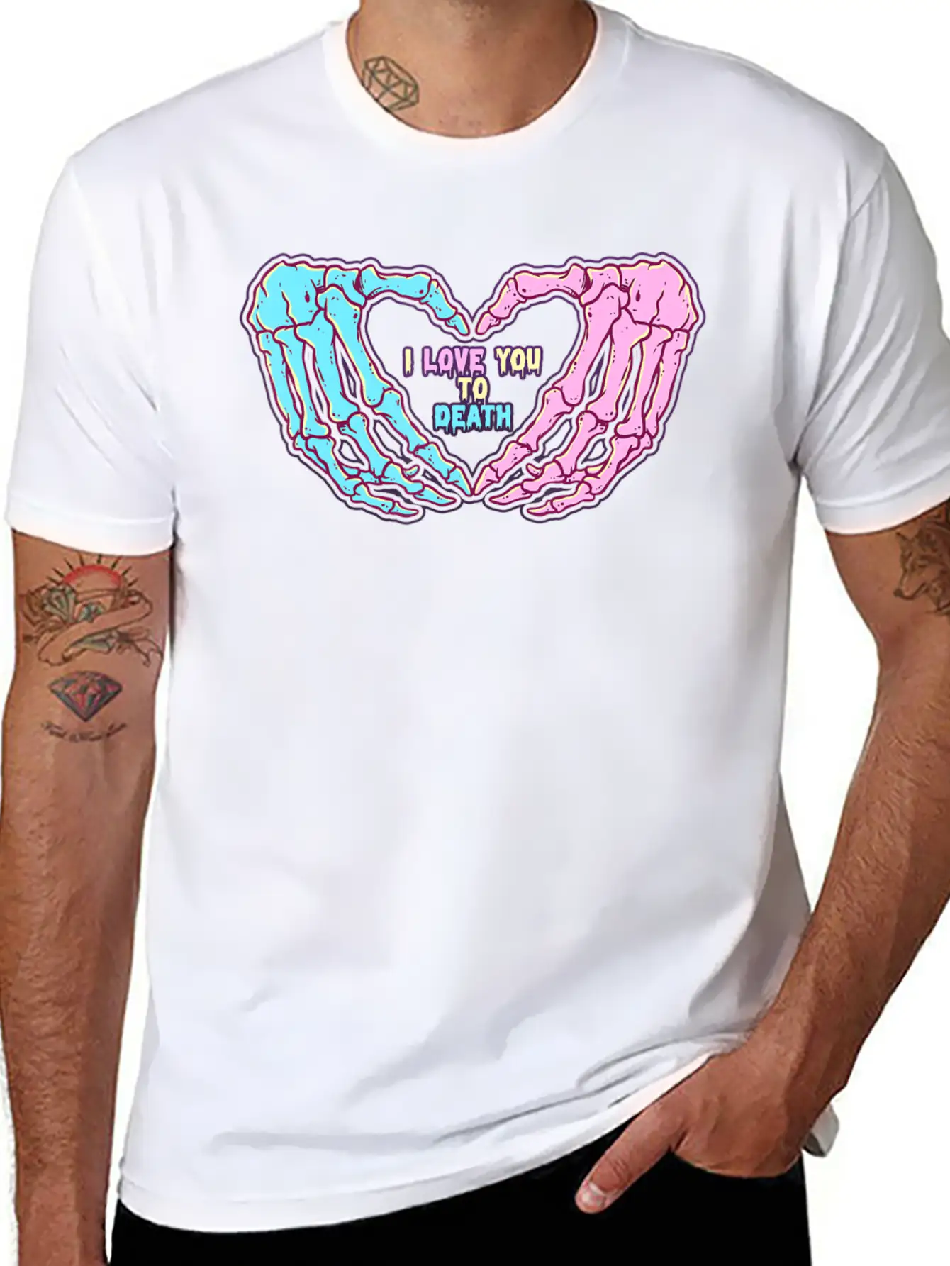 Pastel Goth I Love You To Death Breathable Soft Cotton T-Shirt – Timeless Casual Look