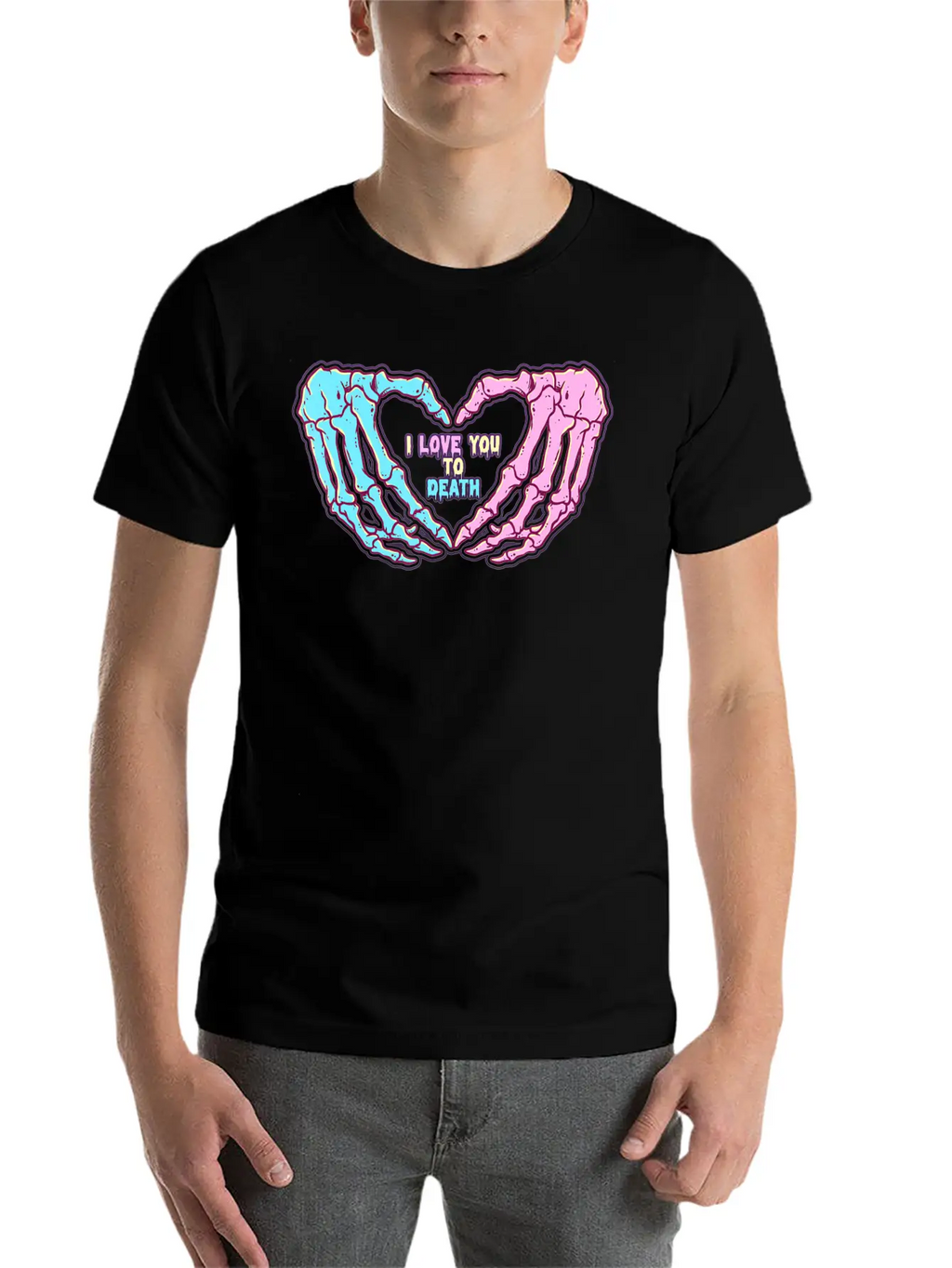 Pastel Goth I Love You To Death Breathable Soft Cotton T-Shirt – Timeless Casual Look