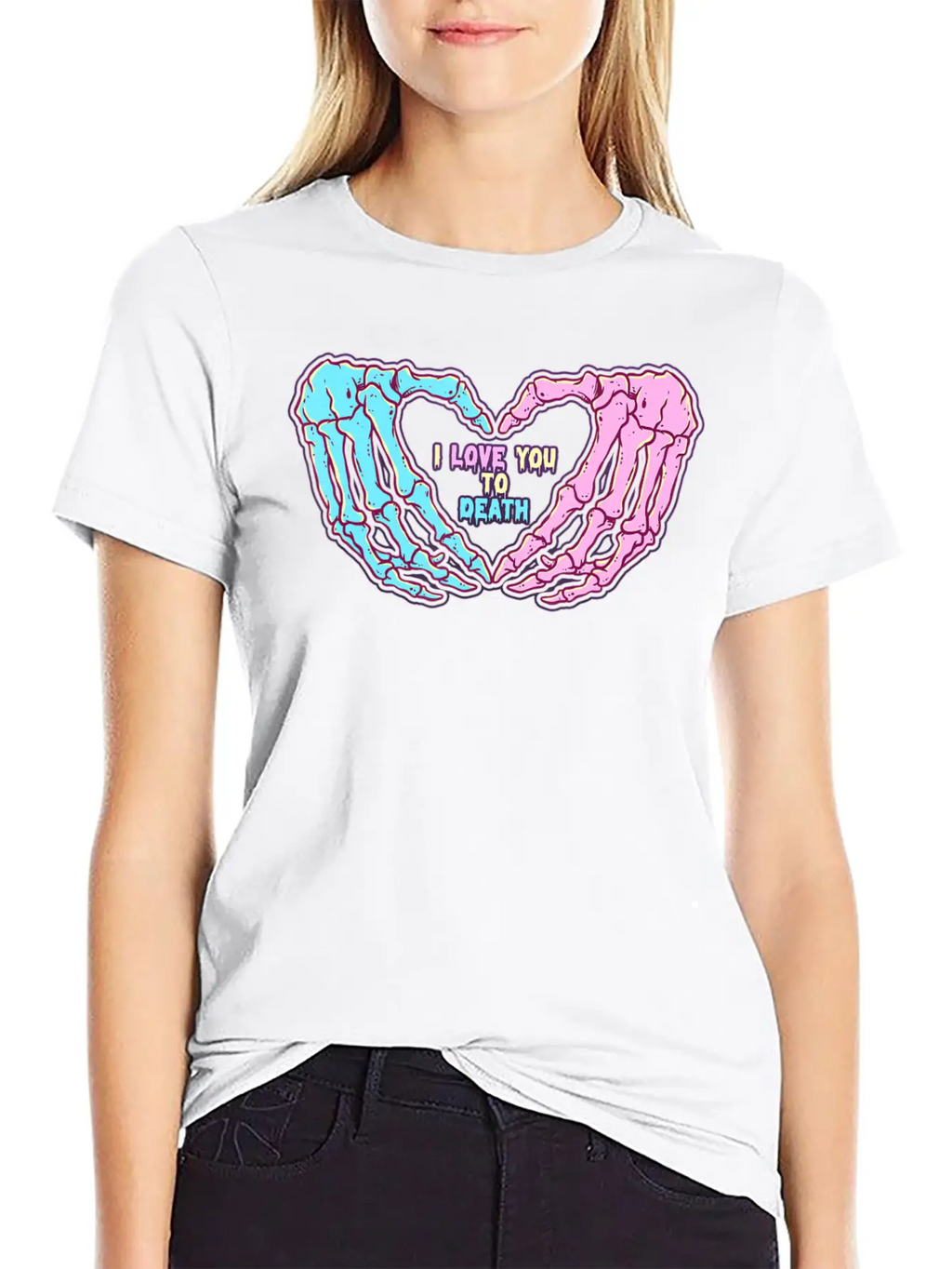Pastel Goth I Love You To Death Breathable Soft Cotton T-Shirt – Timeless Casual Look