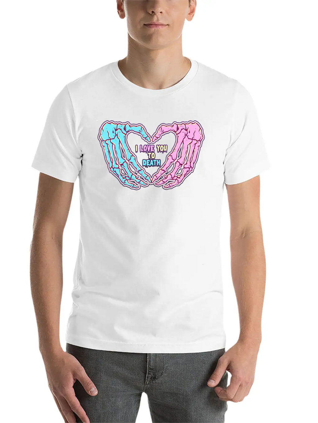 Pastel Goth I Love You To Death Breathable Soft Cotton T-Shirt – Timeless Casual Look