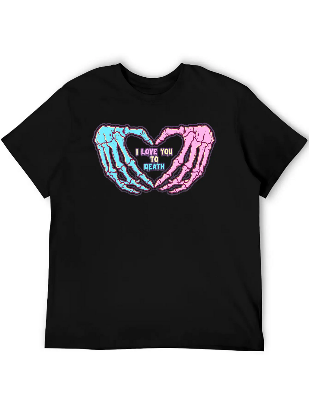 Pastel Goth I Love You To Death Breathable Soft Cotton T-Shirt – Timeless Casual Look