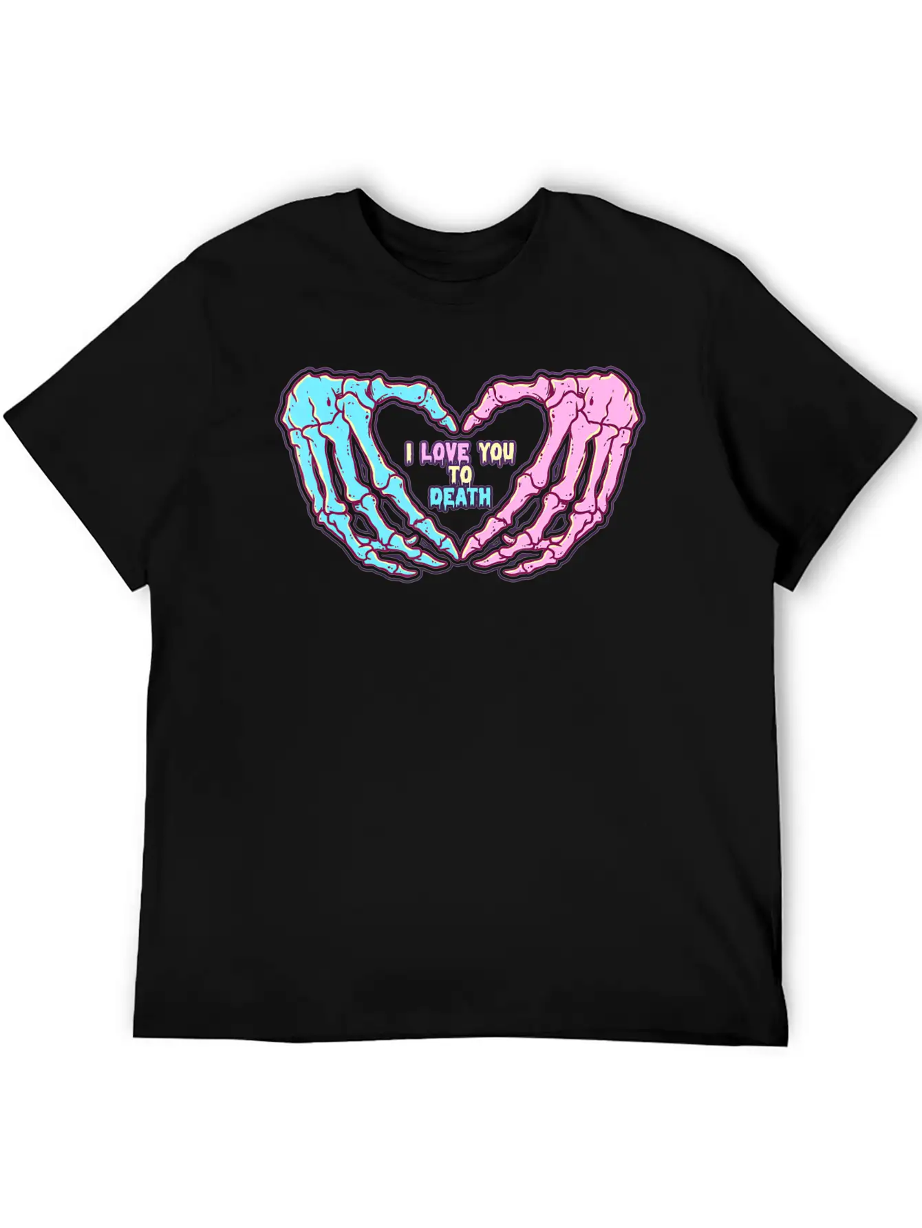 Pastel Goth I Love You To Death Breathable Soft Cotton T-Shirt – Timeless Casual Look