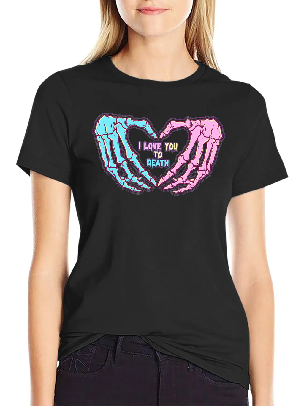 Pastel Goth I Love You To Death Breathable Soft Cotton T-Shirt – Timeless Casual Look