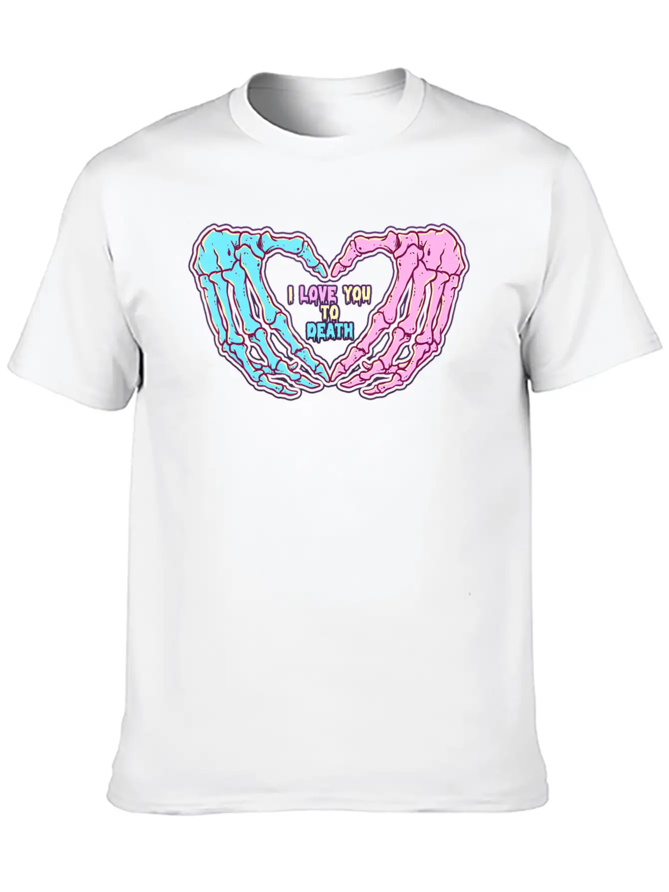 Pastel Goth I Love You To Death Breathable Soft Cotton T-Shirt – Timeless Casual Look