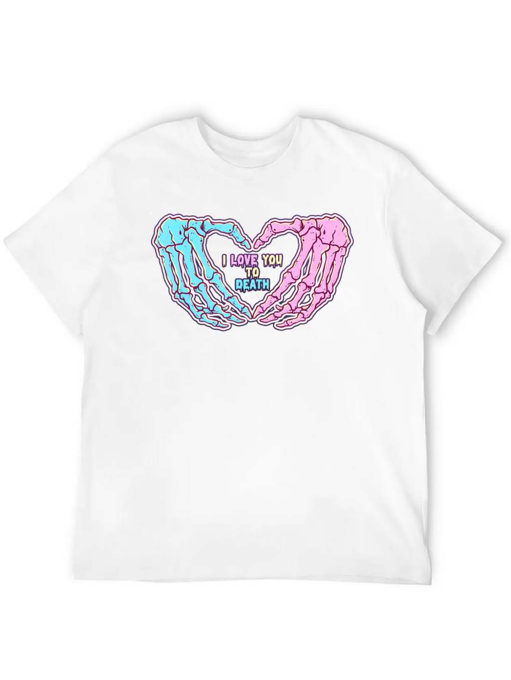 Pastel Goth I Love You To Death Breathable Soft Cotton T-Shirt – Timeless Casual Look