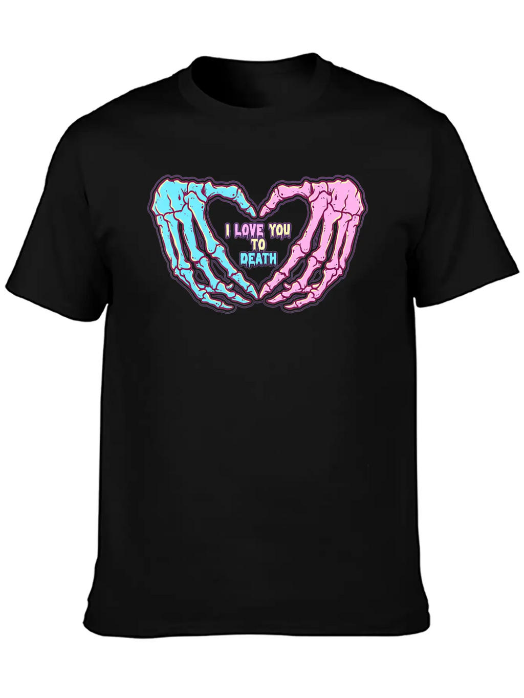 Pastel Goth I Love You To Death Breathable Soft Cotton T-Shirt – Timeless Casual Look