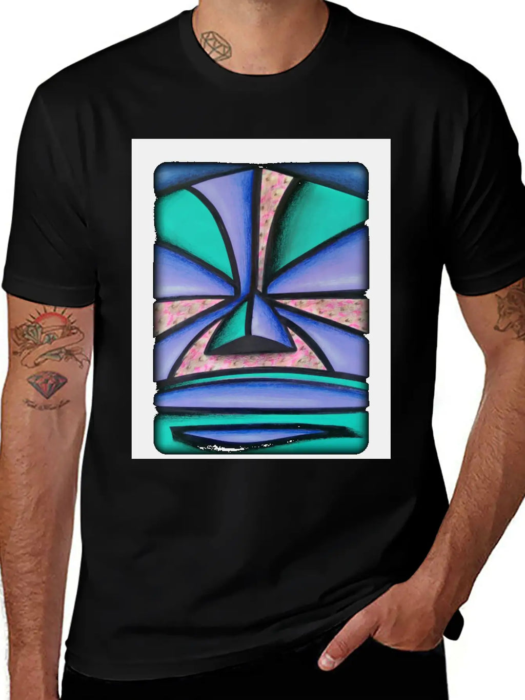 Pastel Tiki Breathable Graphic T-Shirt – Perfect For Casual Days