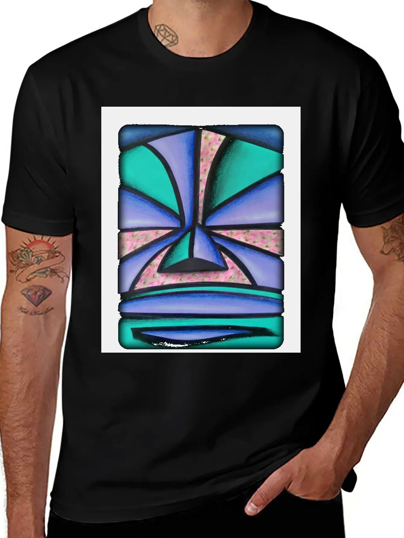 Pastel Tiki Breathable Graphic T-Shirt – Perfect For Casual Days