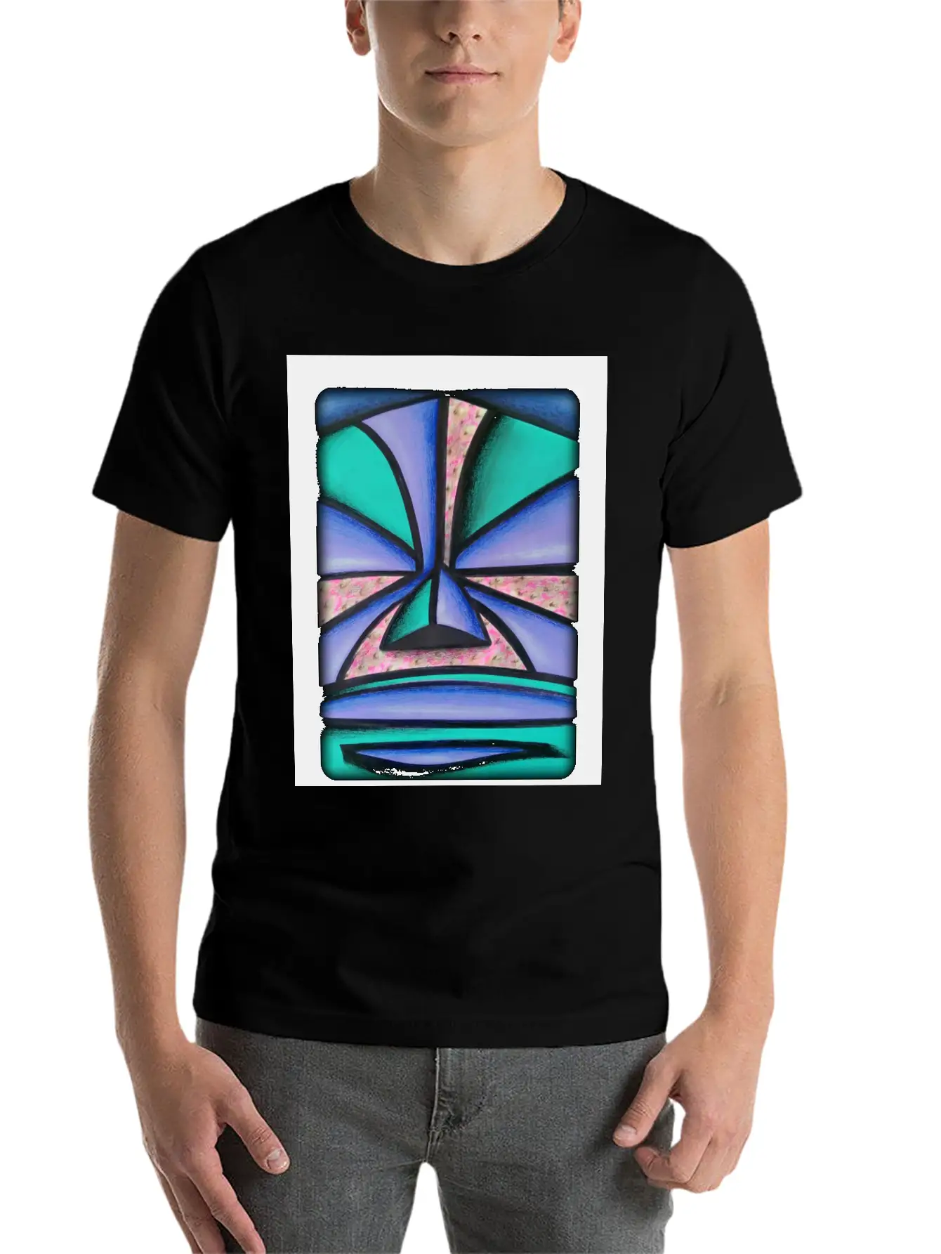 Pastel Tiki Breathable Graphic T-Shirt – Perfect For Casual Days