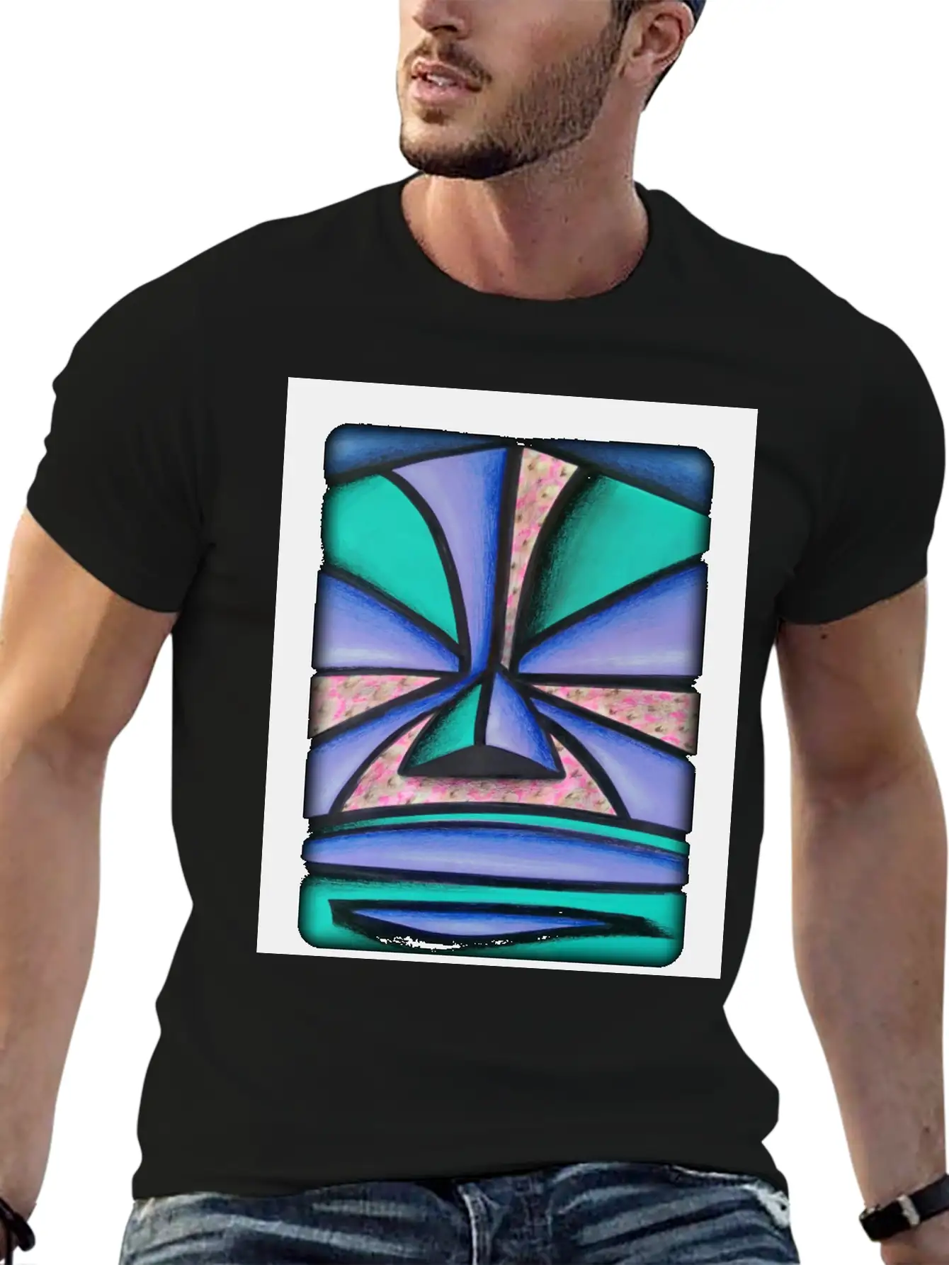 Pastel Tiki Breathable Graphic T-Shirt – Perfect For Casual Days