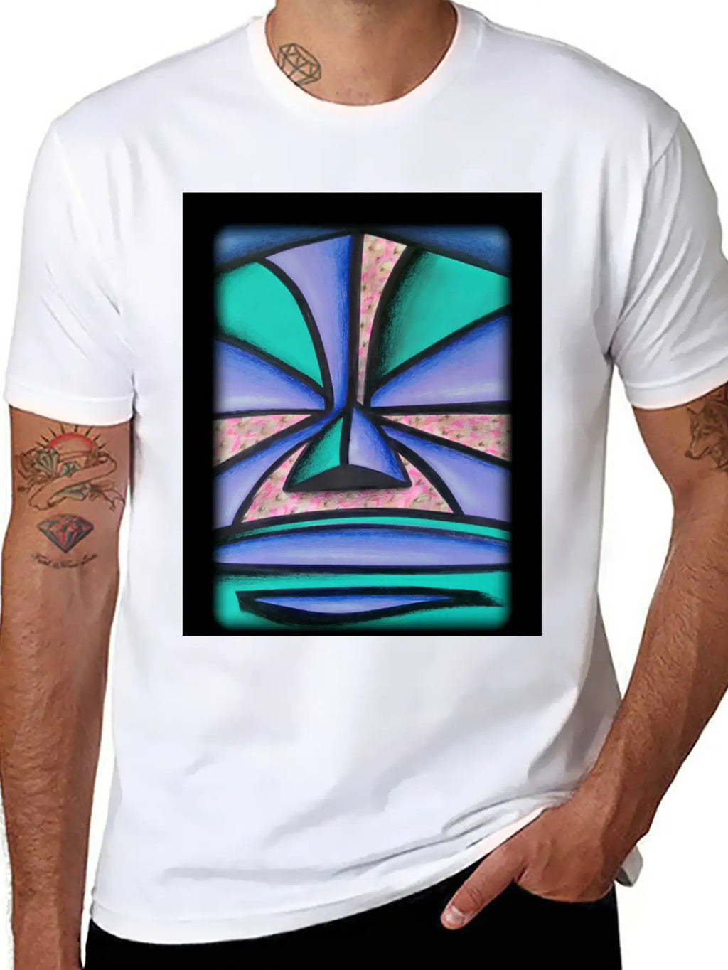 Pastel Tiki Breathable Graphic T-Shirt – Perfect For Casual Days
