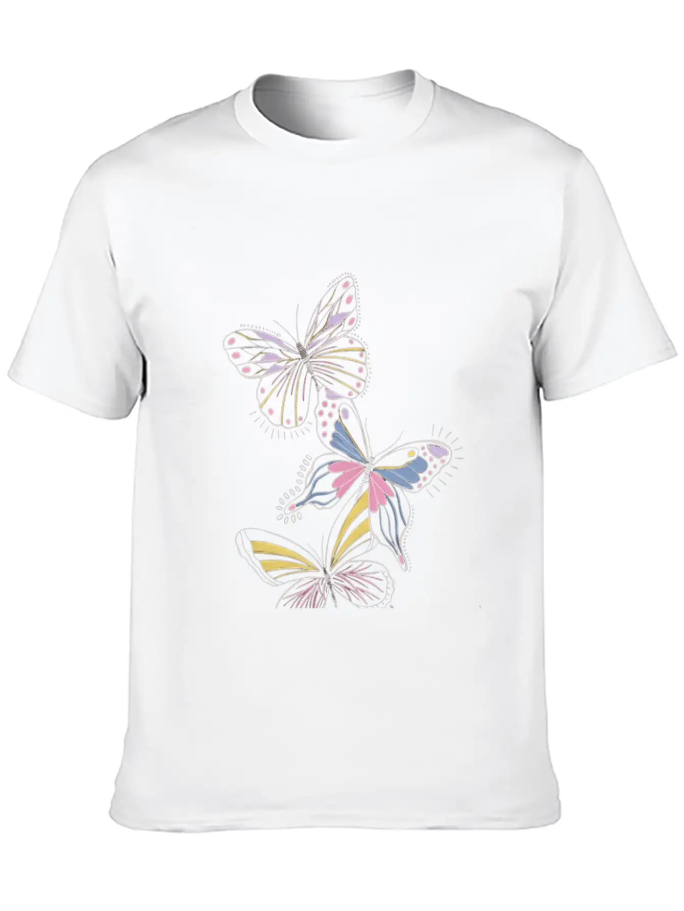 Pastel Whimsy Trio Classic Cotton Tee – Unisex Comfort For Any Season