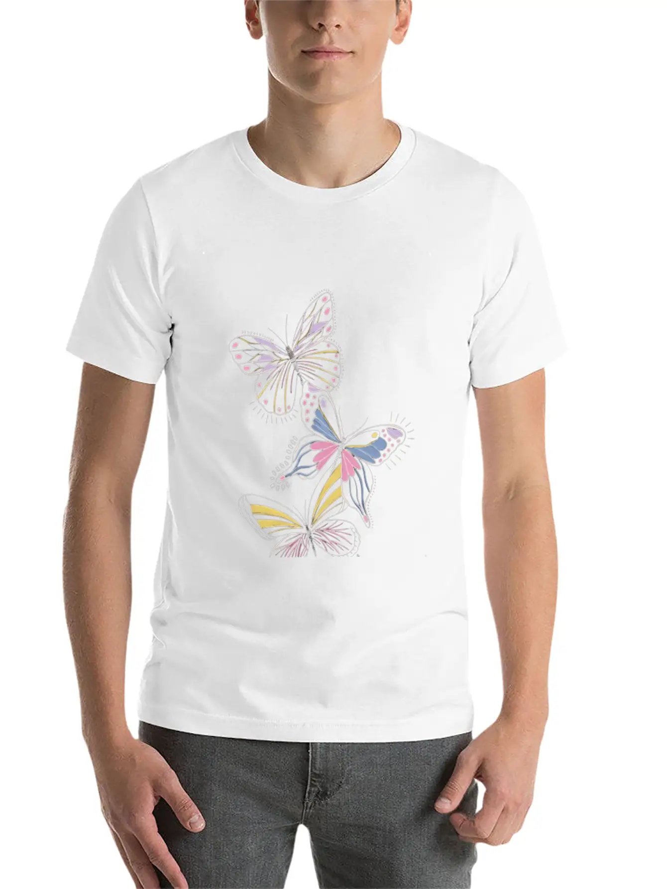 Pastel Whimsy Trio Classic Cotton Tee – Unisex Comfort For Any Season