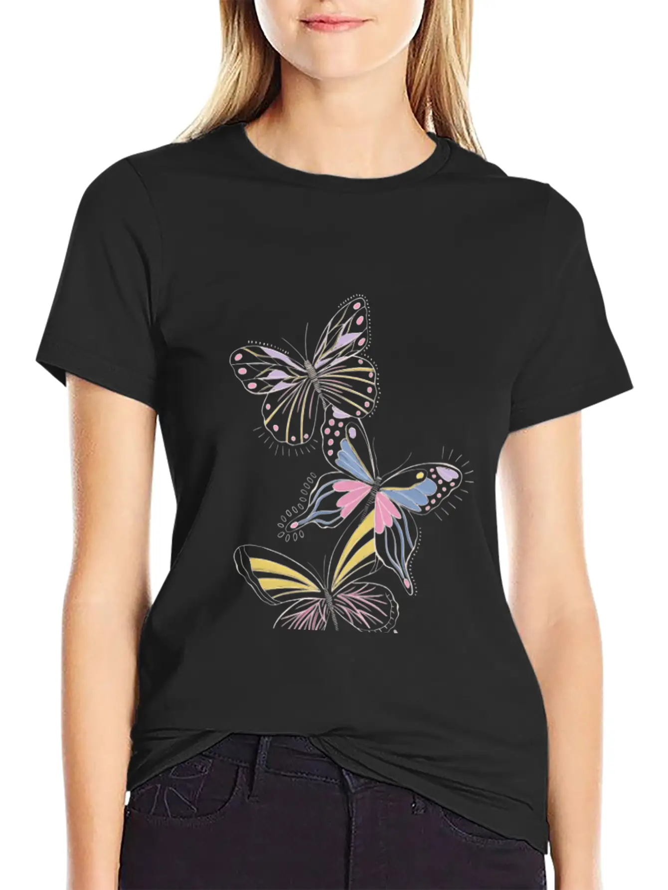 Pastel Whimsy Trio Classic Cotton Tee – Unisex Comfort For Any Season