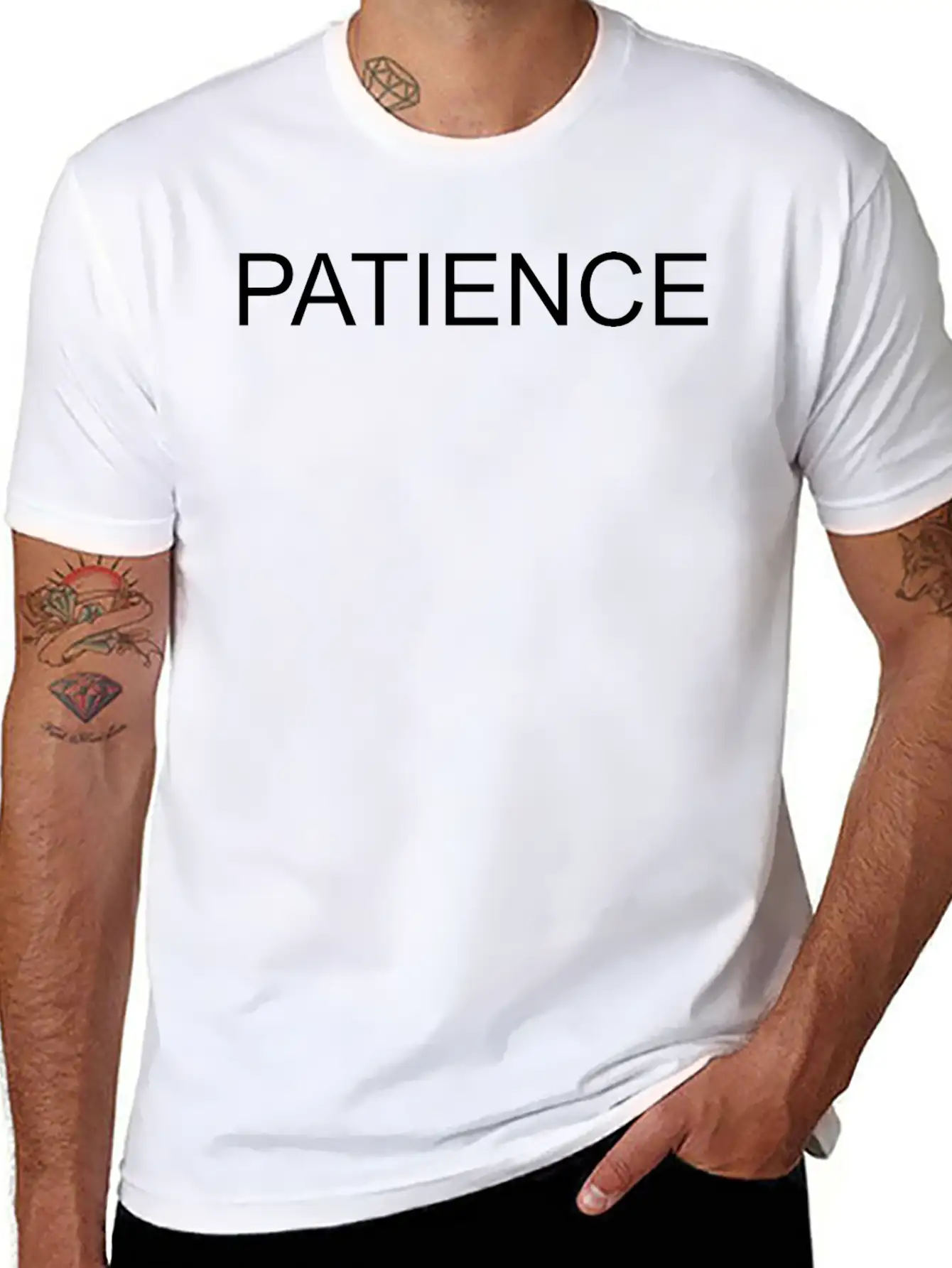 PATIENCE Essential Cotton Tee For Daily Outfits – Unisex Style