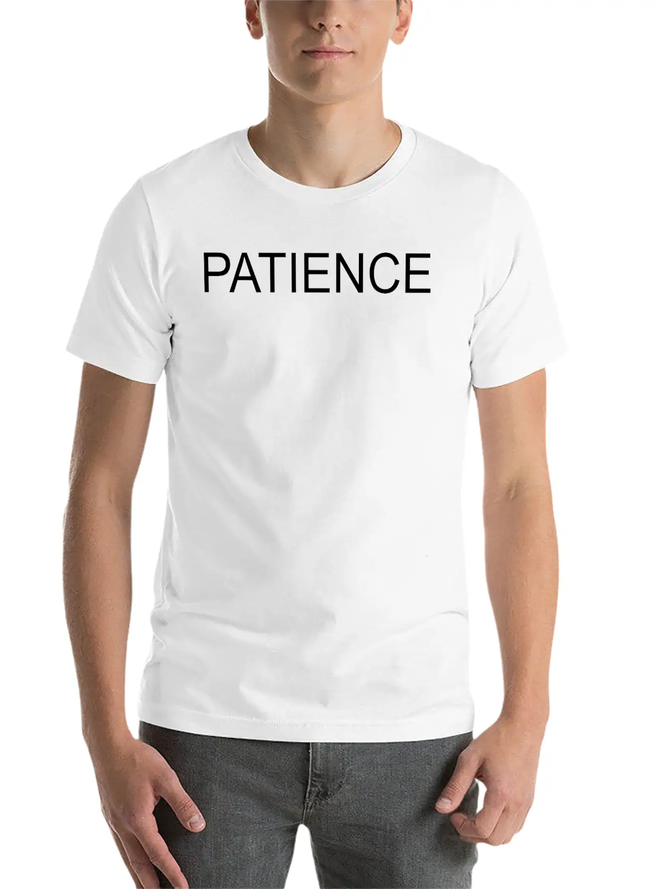 PATIENCE Essential Cotton Tee For Daily Outfits – Unisex Style