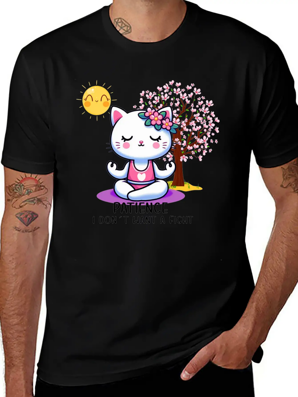 Patience I Dont Want A Fight Unisex Casual T-Shirt – Clean Design For Daily Comfort