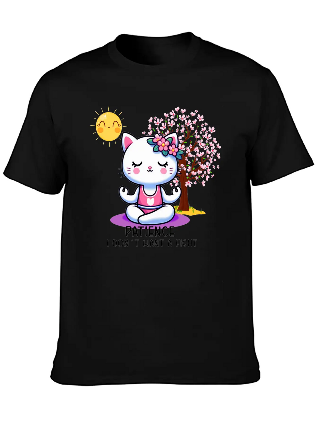 Patience I Dont Want A Fight Unisex Casual T-Shirt – Clean Design For Daily Comfort