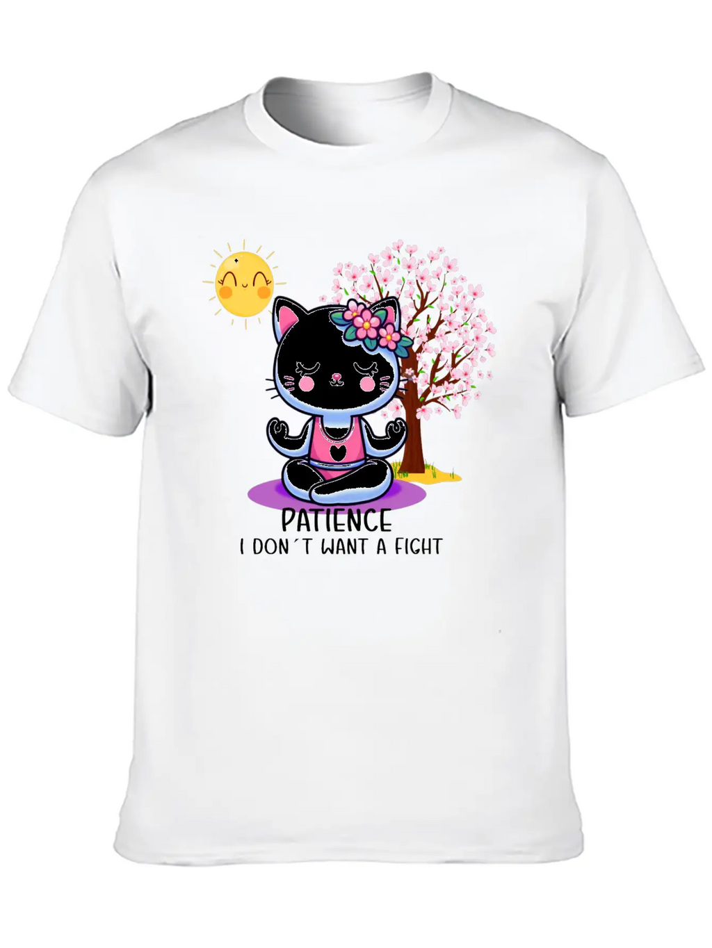 Patience I Dont Want A Fight Unisex Casual T-Shirt – Clean Design For Daily Comfort