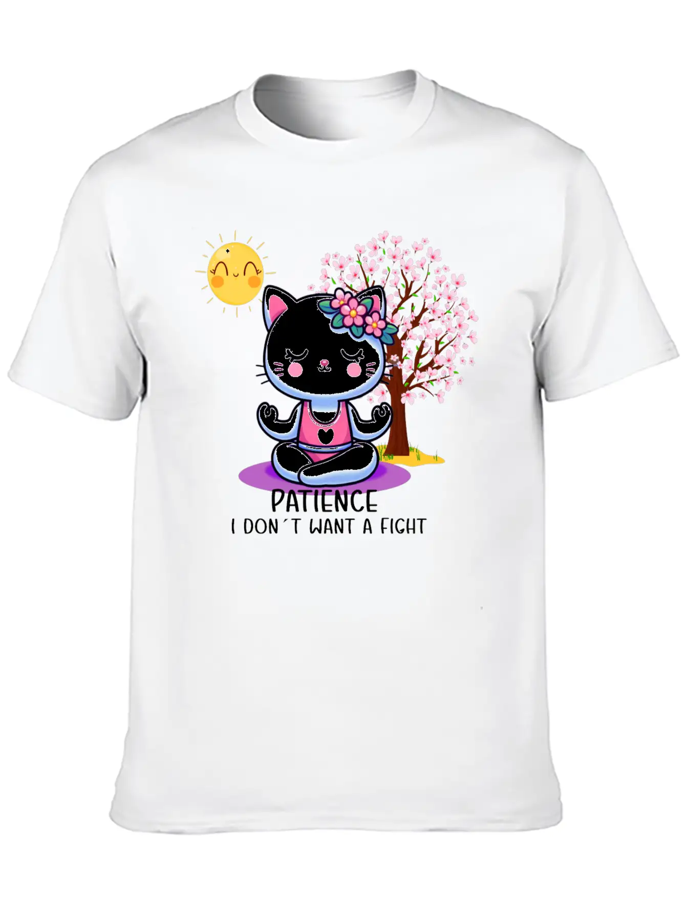 Patience I Dont Want A Fight Unisex Casual T-Shirt – Clean Design For Daily Comfort