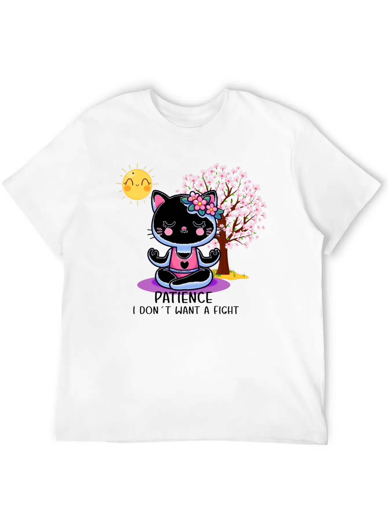 Patience I Dont Want A Fight Unisex Casual T-Shirt – Clean Design For Daily Comfort