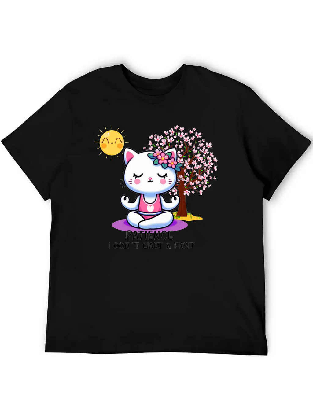 Patience I Dont Want A Fight Unisex Casual T-Shirt – Clean Design For Daily Comfort