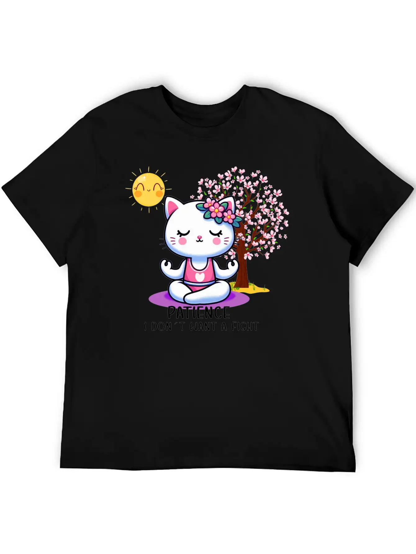Patience I Dont Want A Fight Unisex Casual T-Shirt – Clean Design For Daily Comfort