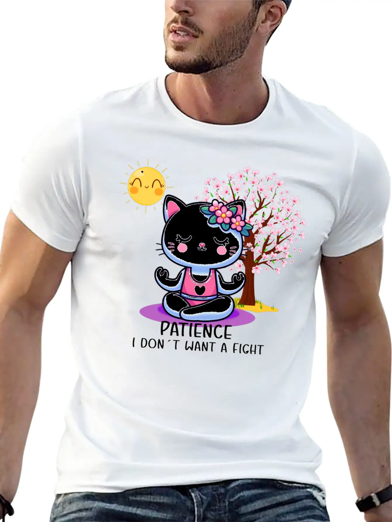Patience I Dont Want A Fight Unisex Casual T-Shirt – Clean Design For Daily Comfort