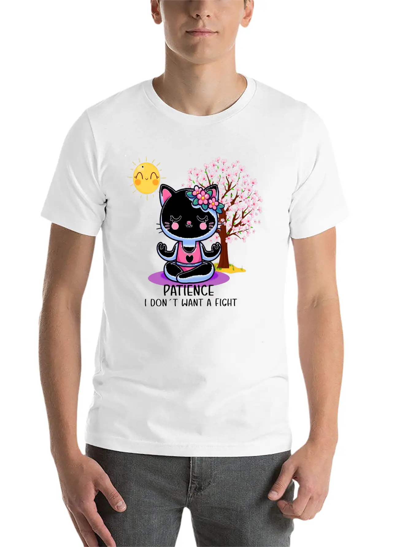 Patience I Dont Want A Fight Unisex Casual T-Shirt – Clean Design For Daily Comfort