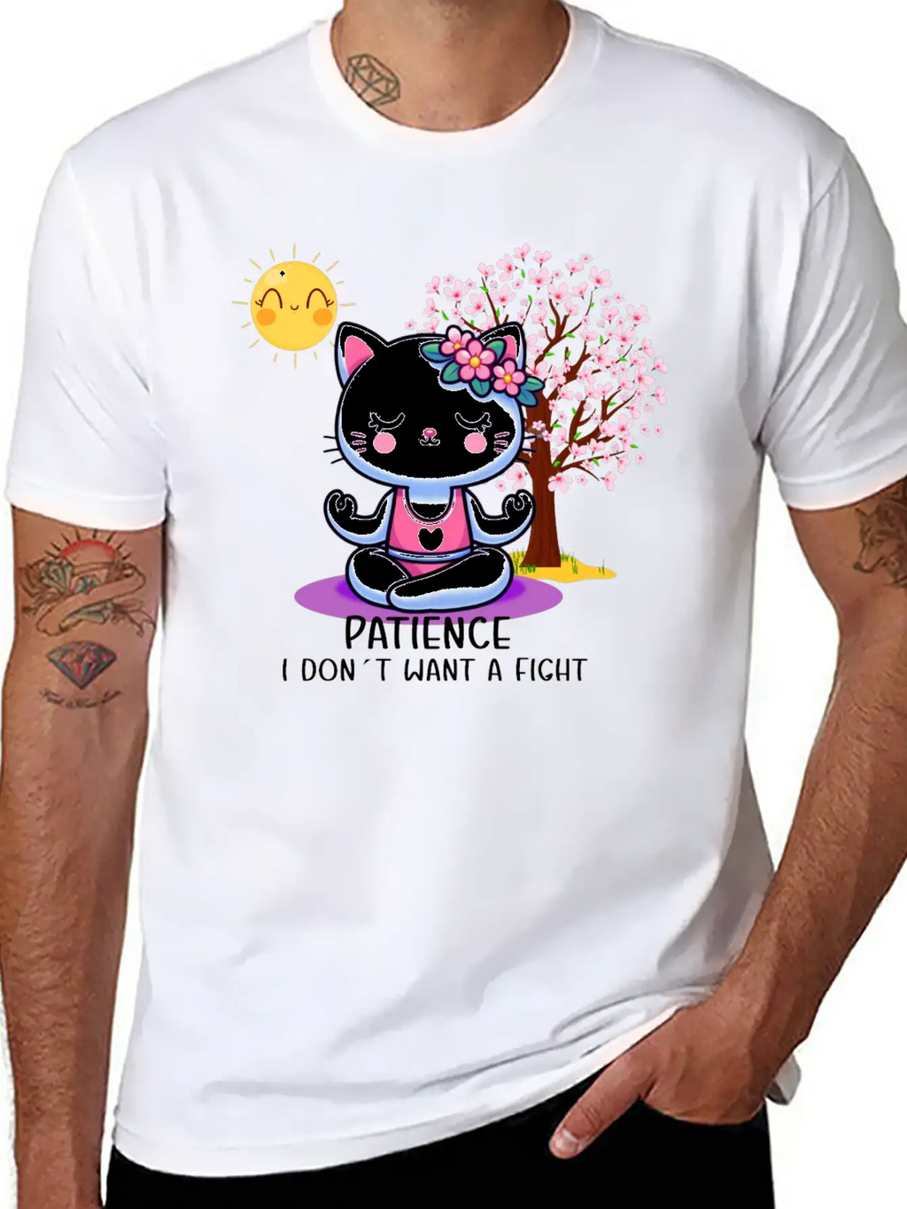Patience I Dont Want A Fight Unisex Casual T-Shirt – Clean Design For Daily Comfort